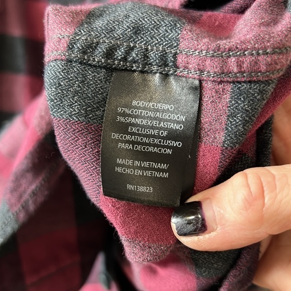 HAWX Work Wear Plaid Flannel Shirt Size M - Picture 10 of 12